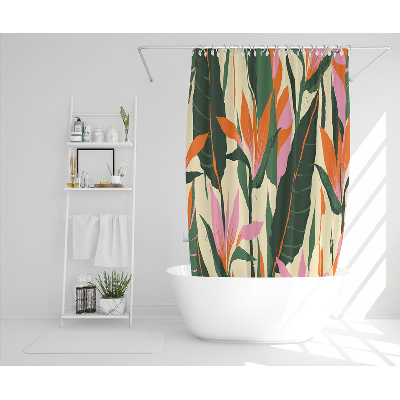 Elizaeth 13 Piece Polyester Shower Curtain Set