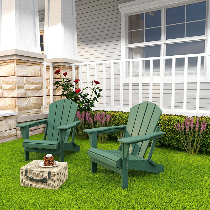 Chaise Adirondack d'extérieur en plastique, Vert foncé