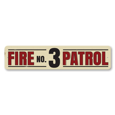 Fire Patrol Number Custom Aluminum Sign
