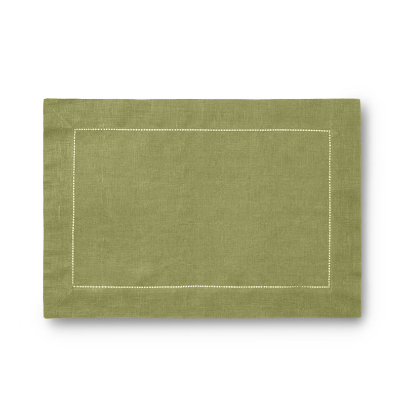 Festival Linen Rectangle Placemats, Celadon