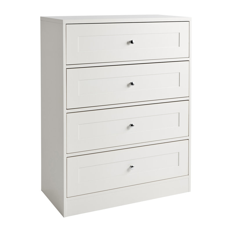 Merrigan 75cm W 4 - Drawer Chest of Drawers, White