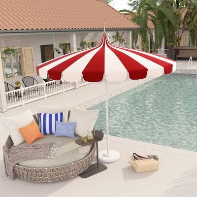 Parasol de pagode bicolore Sunbrella® 8,5 pi Ayman