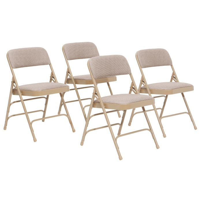 Chaise pliante rembourrée National Public Seating , Café / cadre beige
