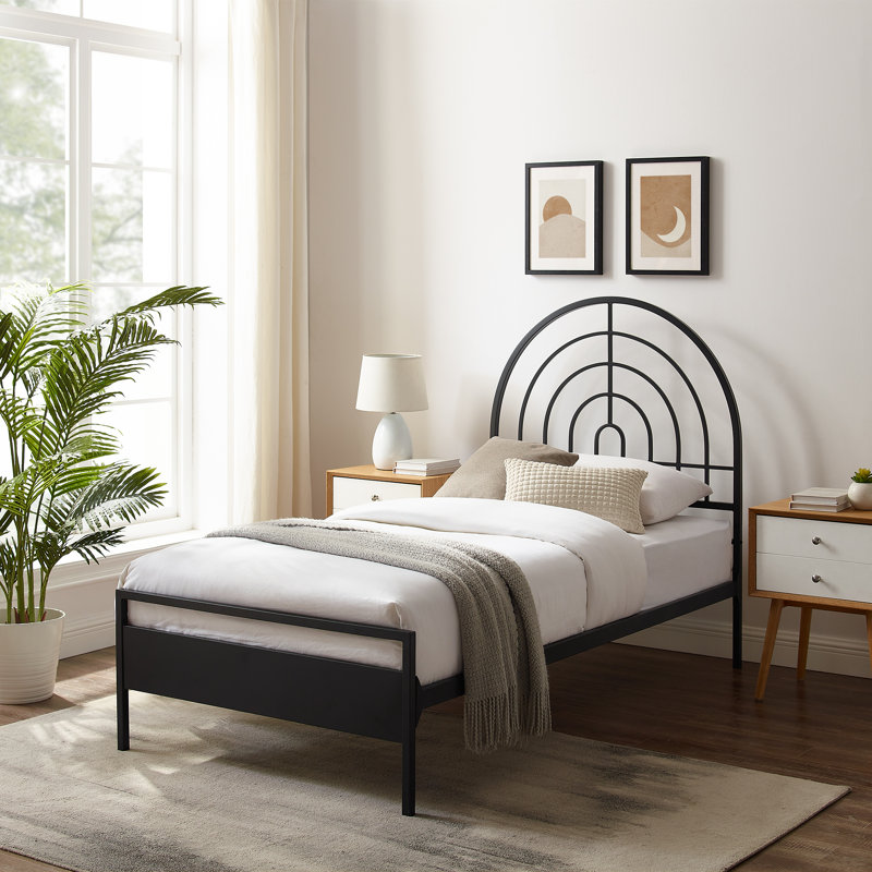 Lit plateforme simple Yosma, Noir