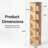 5 Tier Rotating Bookshelf, 360° Spinning Round Bookcase, Wooden Storage Shelf For Bedroom, Living Room, Home Office, Natural