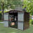 Outdoor Storage Shed,Metal Outside Sheds&Outdoor Storage Galvanized Steel,Tool Shed With Lockable Double Door For Patio,Backyard,Garden,Lawn-113816245-113816242