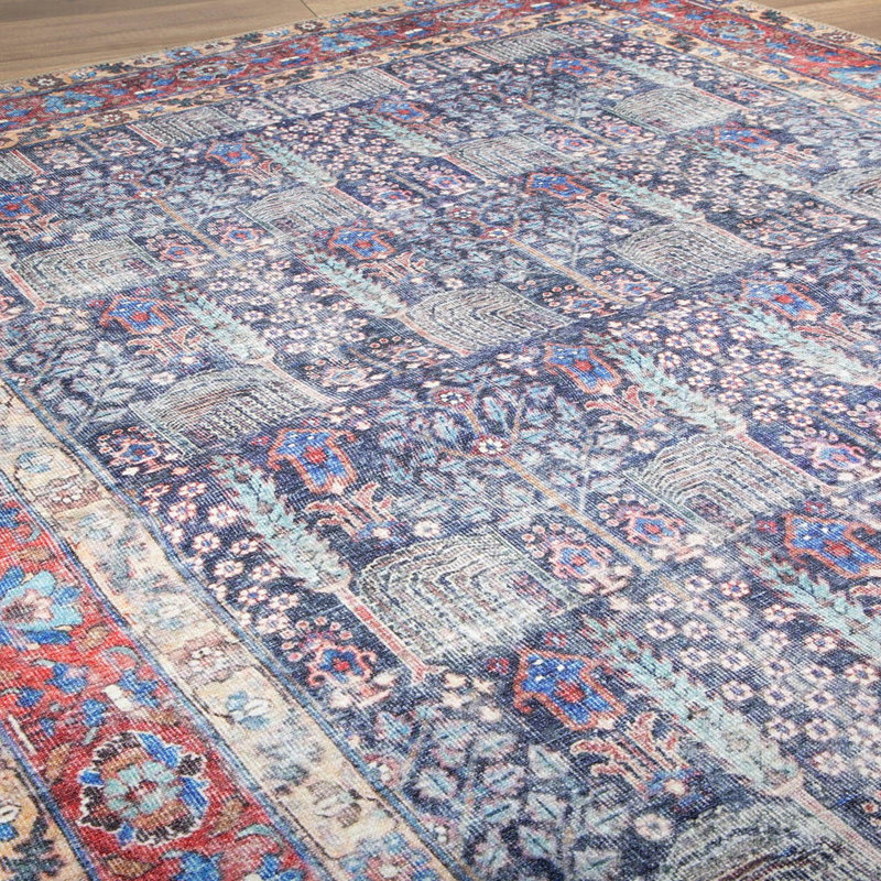 Premium Machine Washable Carpet, 4.6 x 6.2 Feet, 100% Polyester, 1850 g/m² | Pile Height: 0.2 Inches | Eco-Friendly Recycled Poly Cotton Underside | Perfect for Living Room, Bedroom, and High-Traffic Areas