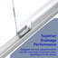 Porte de douche coulissante double l 56 à 60 po x H 72 po, verre trempé ANSI / SGCC de 1/4 po (6 mm), empreinte digitale, conception résistante