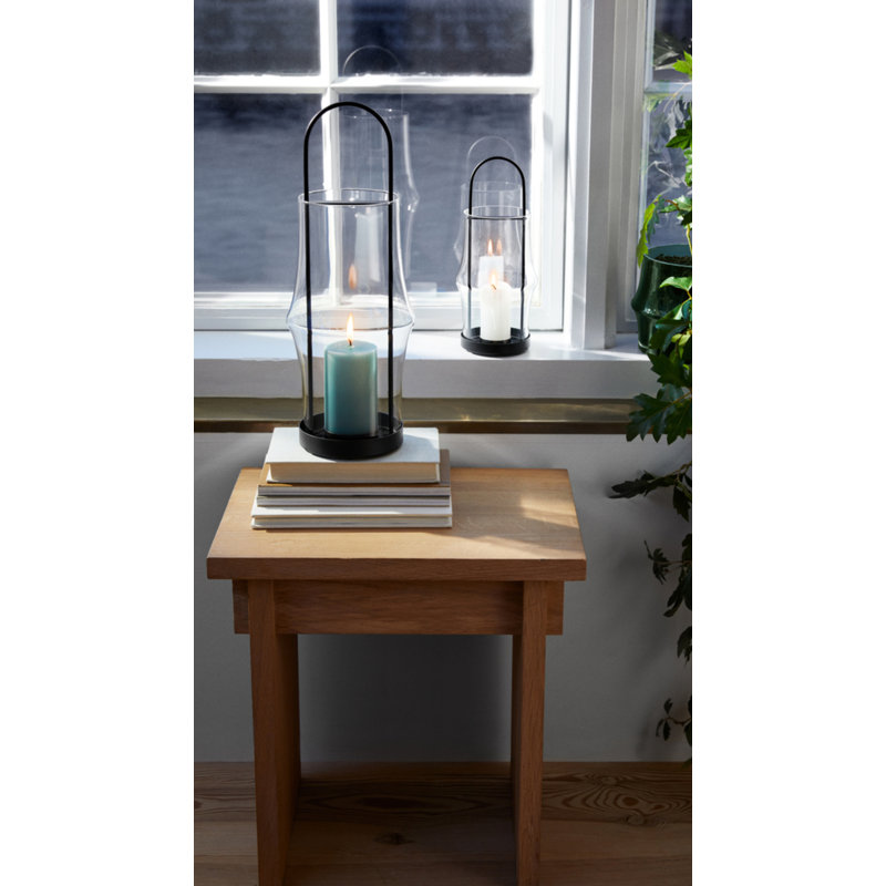 Arc Glass Lantern, 10.1" H x 4.4" W x 4.4" D
