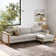 Madison 107" Upholstered Sofa with Ottoman