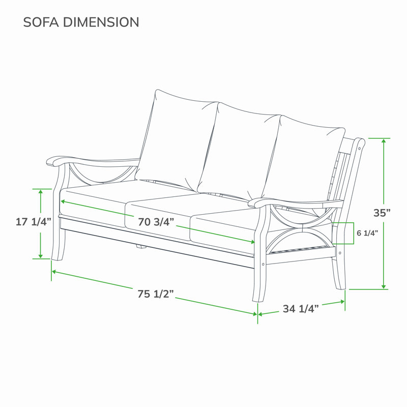 Brunswick 5 Piece Teak Sofa Seating Group with Cushions, Brown, Tan Performance Basketweave