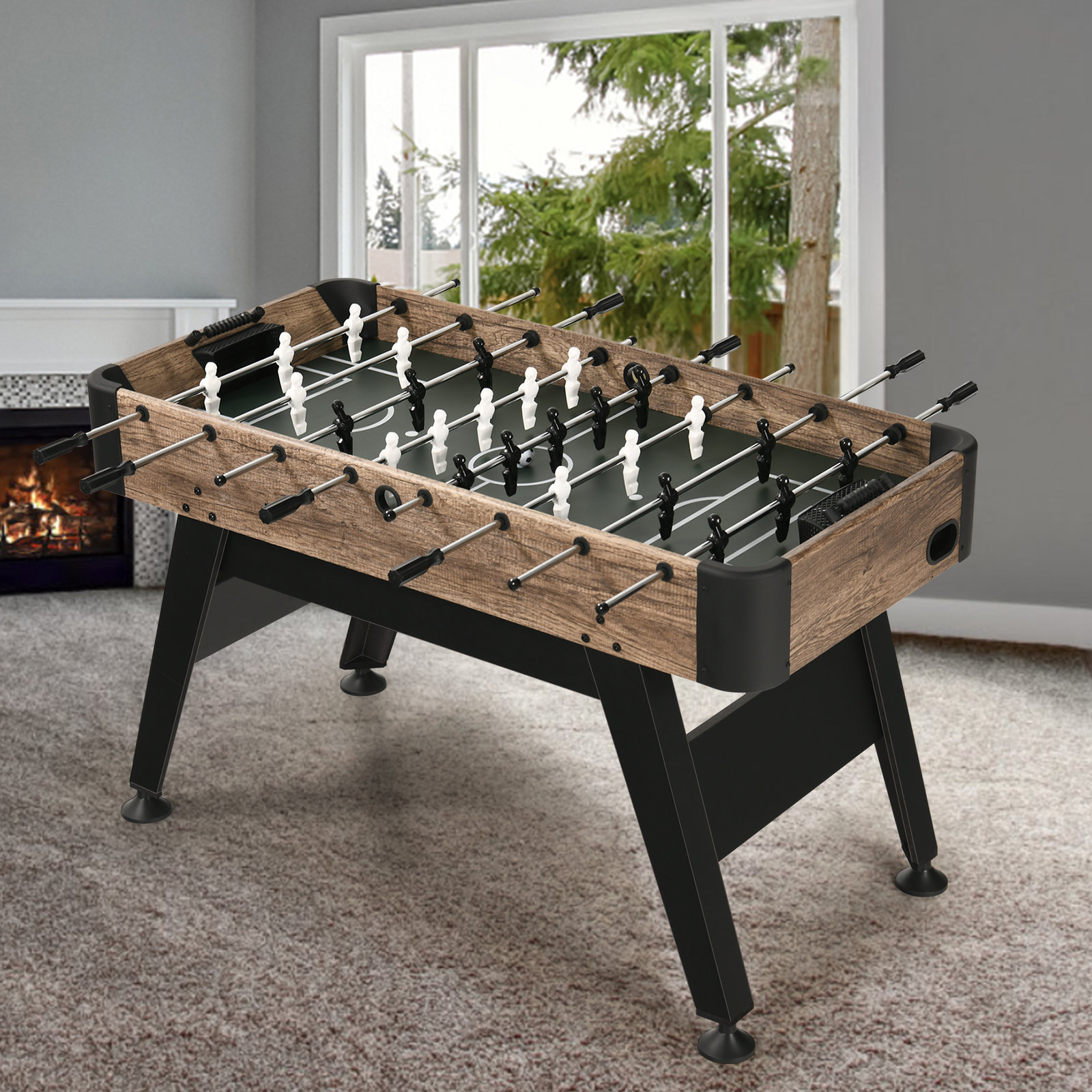 RayChee 54'' L Foosball Table with Telescopic Rods Wayfair