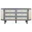 Grand lit pliable gris avec détails tissés Scratch - Finition et rangement