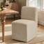 Upholstered Dining Chairs With Casters, Modern Single Sofa Chair With Slient Wheels For Living Room, Arrived Assembed(6Pc, Oatmeal)-542491800-550147379