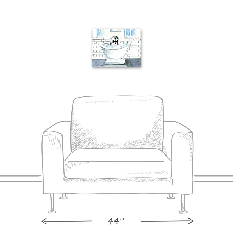 Baignoire chic sur toile, H 11 po x l 14 po x P 1,25 po