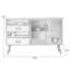 Buffet en bois massif noir et brun