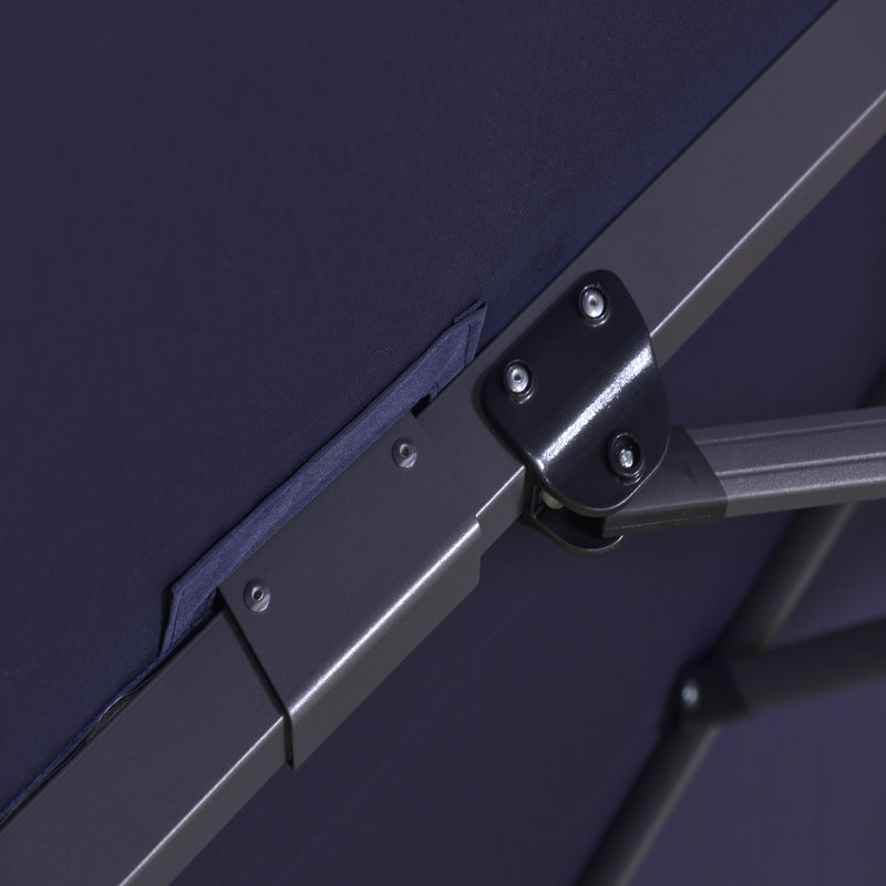 Parasol carré en porte-à-faux 9 pi sans base Anoush, Bleu marine