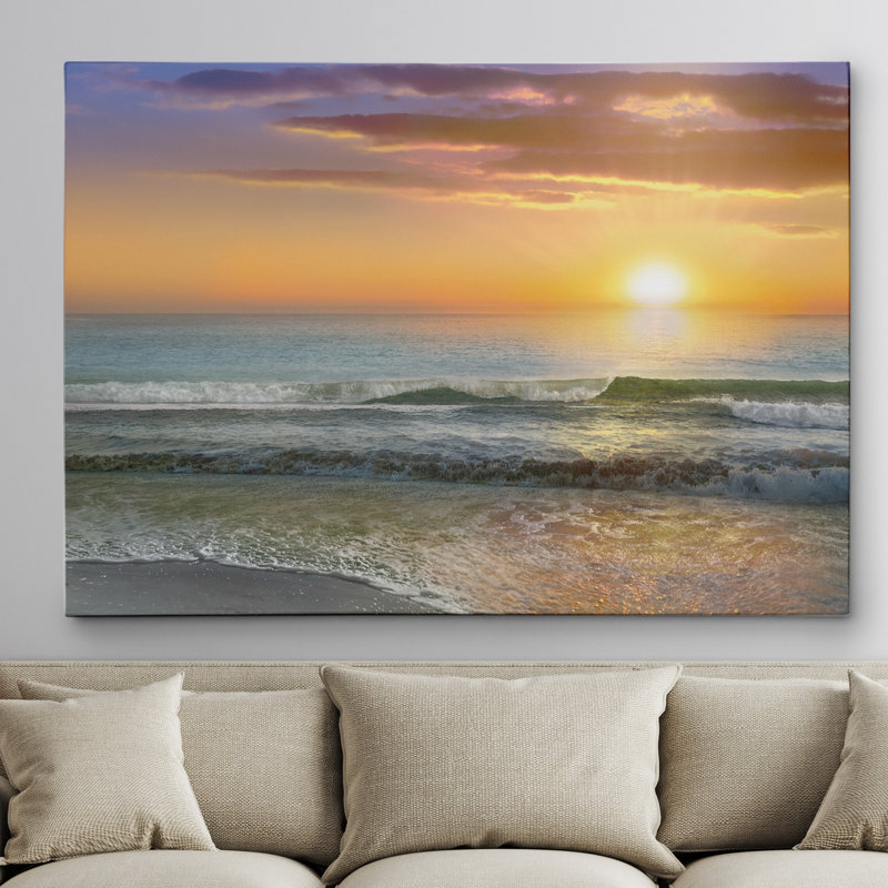 " Dawn Rays ", 24" H x 32" W x 1.5" D, Wrapped Canvas