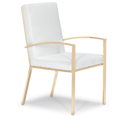 Amira-Jess Arm Chair in White by Orren Ellis