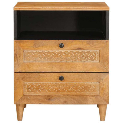 50cm W Solid Wood Bedside Table