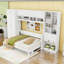Lit escamotable en bois avec 2 tiroirs, tablettes et garde-robe-771299381-771299380