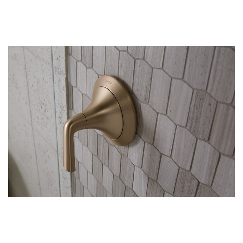 Script™ Volume Control Trim, Lever Handle, Brushed French Gold