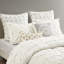 Housse de couette blanche en coton pour lit double / grand, avec broderie élastique avec ornement splendide