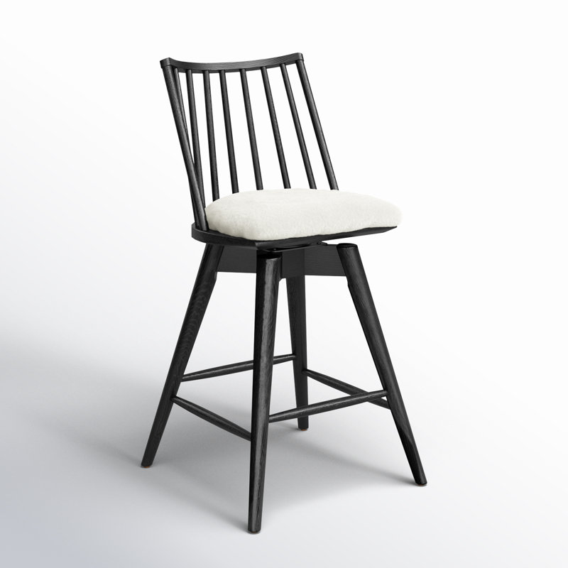 Lewis 27 Stool, Counter Stool (26.98" Seat Height), Whiskey Saddle/Top Grain Leather