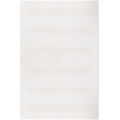 Striped Area Rug in Ivory