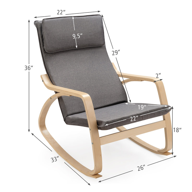 Chaise berçante Statham, Gris