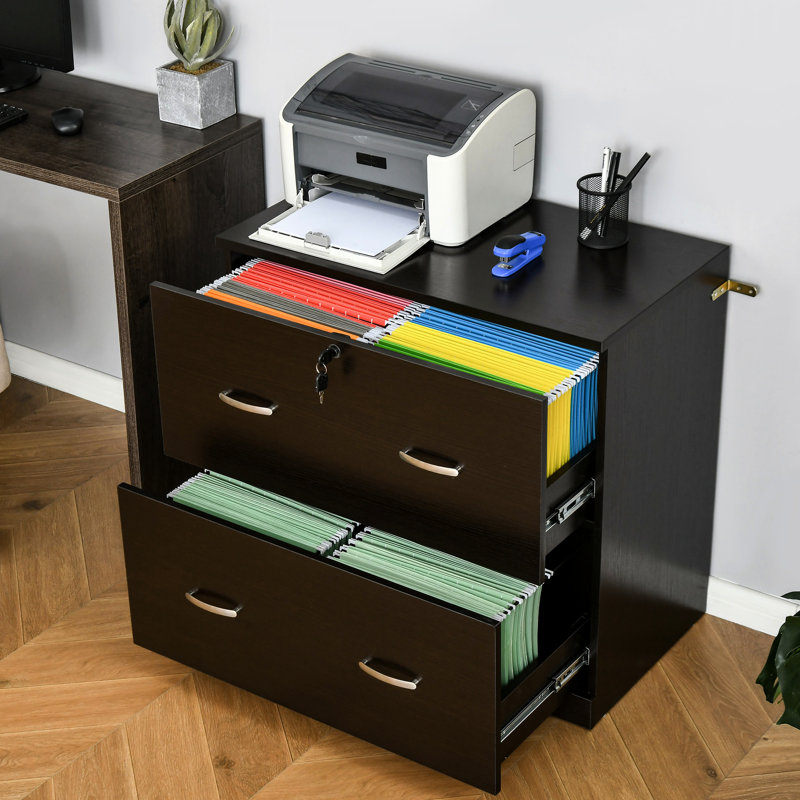 File Cabinet With 2 Drawers And Lock, , Home Office Storage Optimizer, 110 Lbs Capacity, 29.45" W X 16.5" D 28.83" H -Colored Vertical 2 Storage,