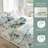 Schexnayder 100% Washed Cotton Duvet Cover Set – Linen-Like, Sage Green Leaf Print, Breathable with Zipper Closure-81477465