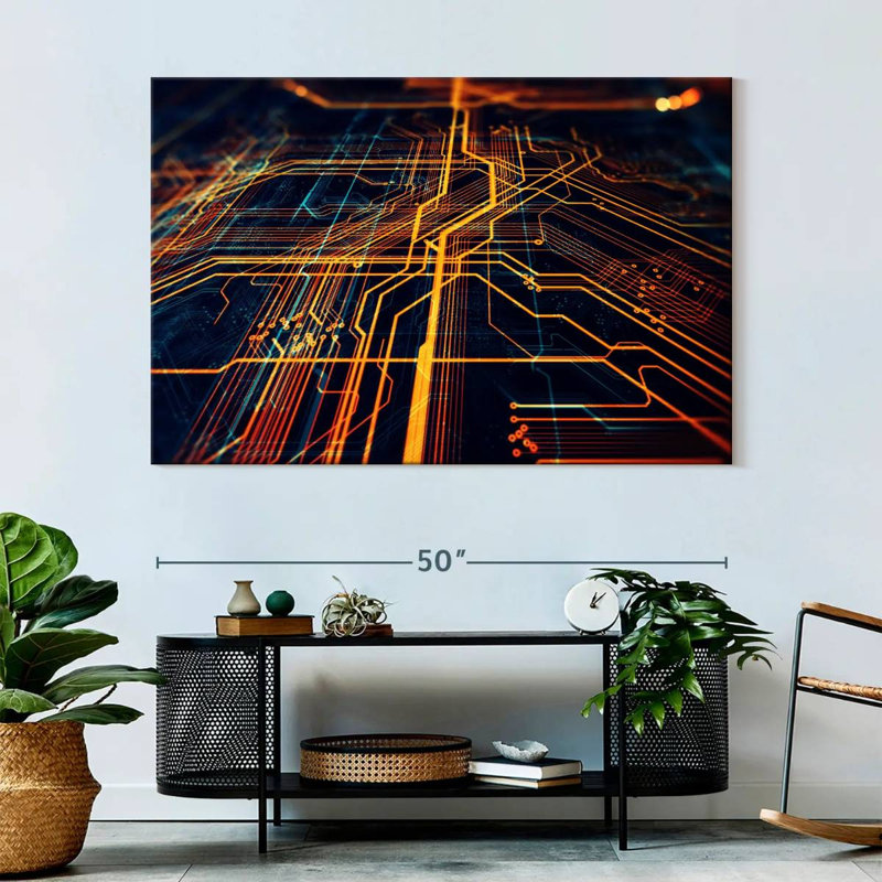 Keiri Circuit Board, 34" H x 51" W