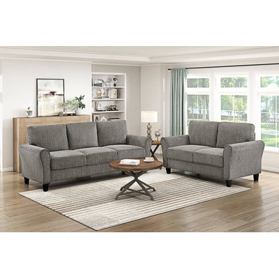 Classic Comfort 2Pc Sofa Set, Living Room Furniture Sofa And Loveseat