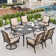 Sutiya 6 - Person Rectangular Outdoor Dining Set with 2 Swivel Chairs & Cushions