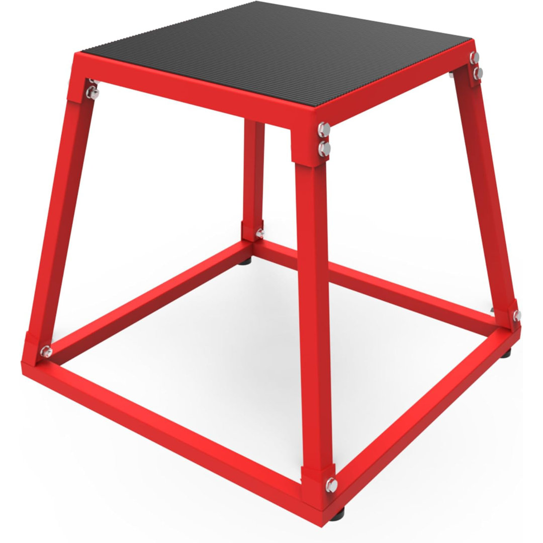Aptliton 18" Plyometric Jump Box, Steel Non-Slip Platform for Crossfit Training