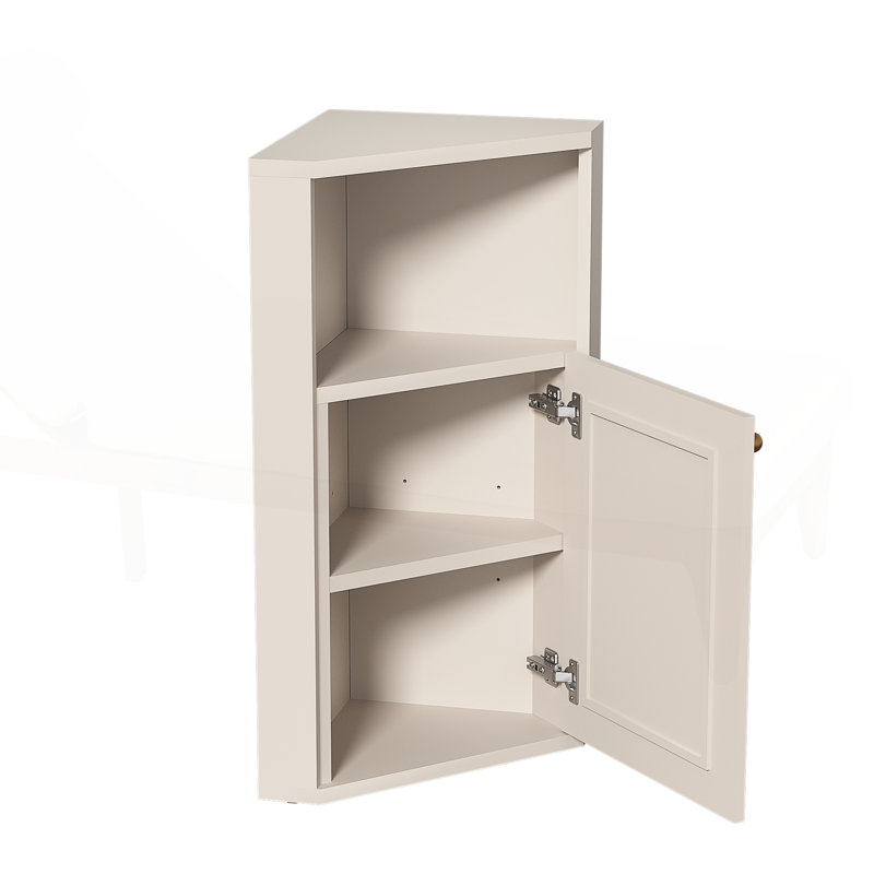 Rangement pour salle de bain Colberta, plancher de ferme Colberta avec porte de grange en rotin et tablette réglable pour la vie organisée
