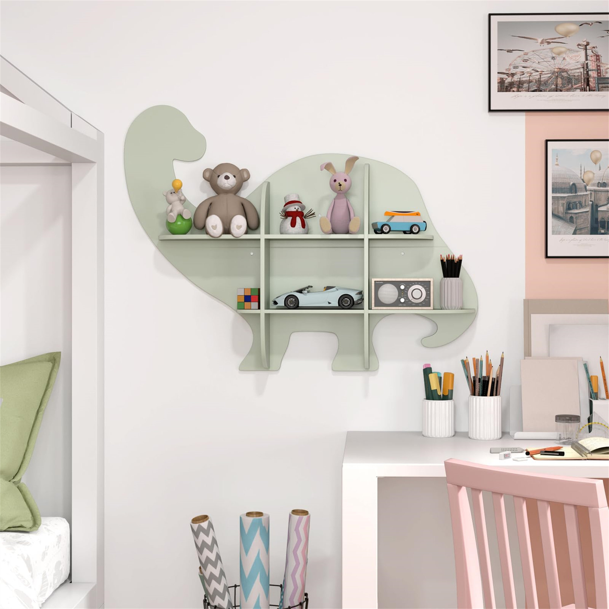 Ophelia & Co. Dinosaur Wall Mounted Bookshelf - Wayfair Canada