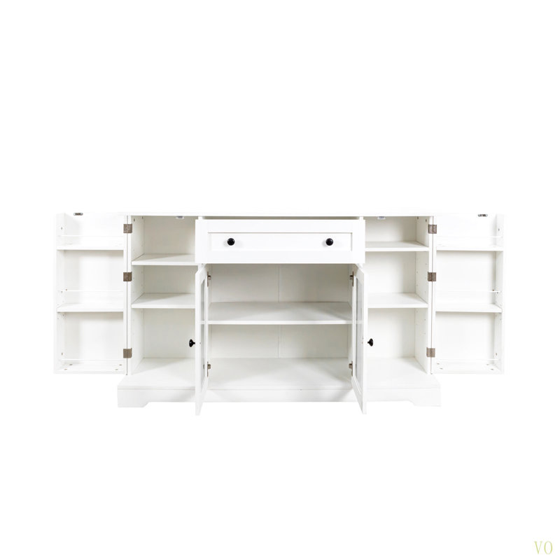 Buffet avec rangement, buffet moderne avec portes, armoire à café avec tiroir et tablette réglable pour la cuisine, la salle à manger et le salon