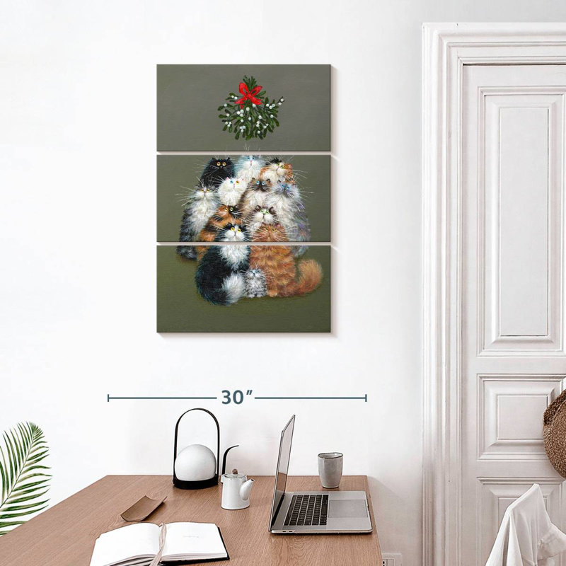 Brampt 12 chats de Noël, H 32 po x l 20 po
