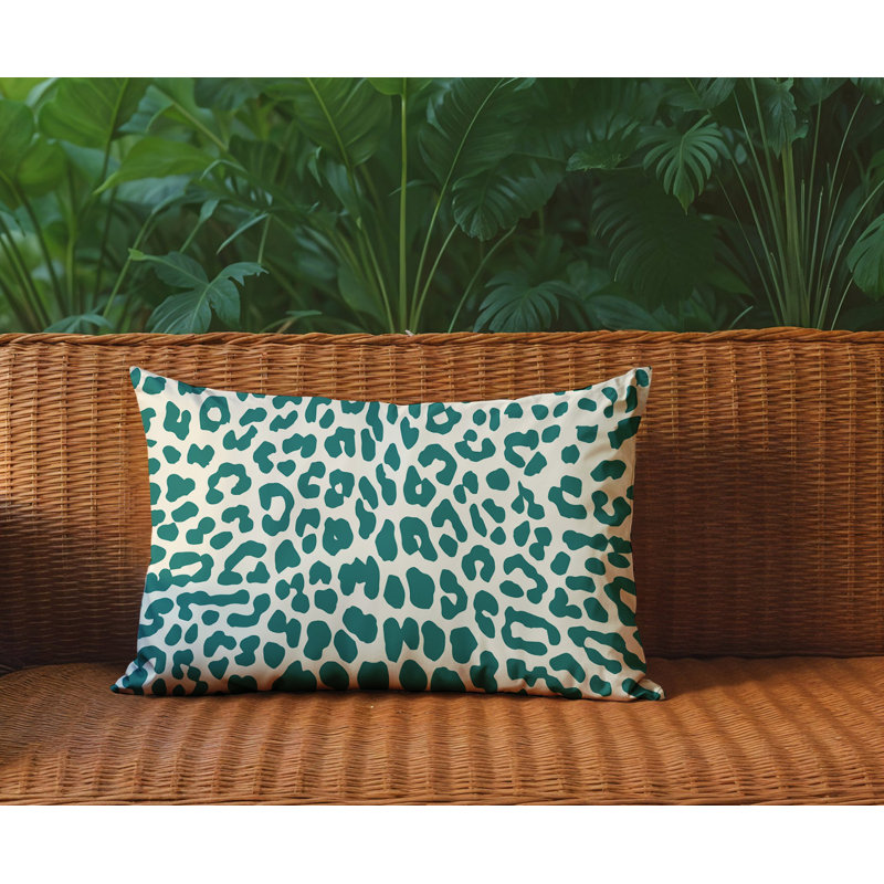 Oreiller rectangulaire intérieur / extérieur Aco, Rectangle H 18 po x l 25 po, Vert