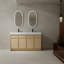 Meuble-lavabo autoportant avec lavabo en résine