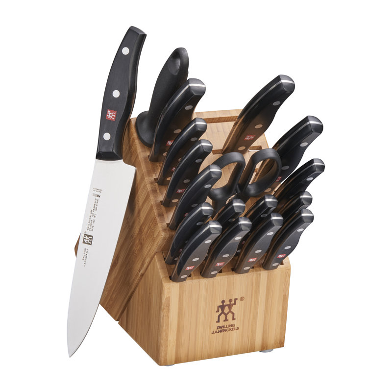 ZWILLING Twin Signature 19-Piece German Knife Set with Block, Made in Company-Owned German Factory with Special Formula Steel perfected for almost 300 Years
