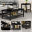 Living Room Table Set Of 3, Modern Coffee Table With Mdf Broad Tea Table & 2 End Side Tables, Space-saving Coffee Table Set With Metal Frame For Living Room, Small Space, Apartment, Bed Room-1304436416