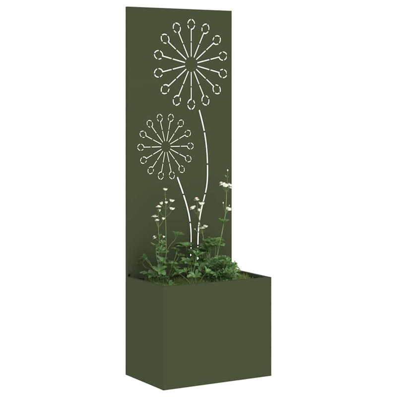 Planter Box, Olive Green, 140cm H x 50cm W x 50cm D
