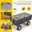 Chariot de chariot en maille d'acier, capacité de 660 lb, 3 pieds cubes, chariot utilitaire durable pour le travail dans la cour, le transport et l'utilisation à l'extérieur-117292610