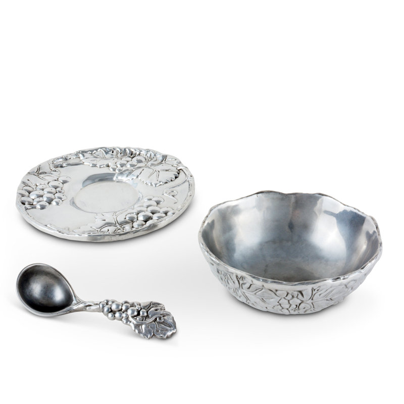 Arthur Court Designs Grape Aluminum Condiment Server