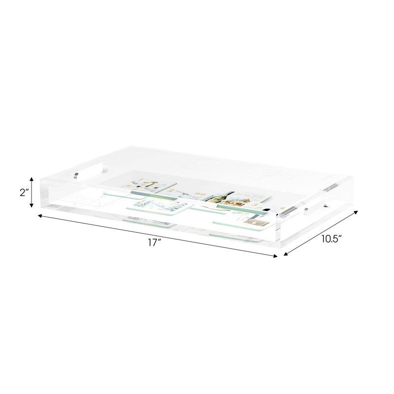 Mahjong Acrylic Decorative Tray, 17"W x 10.5"D x 2"H