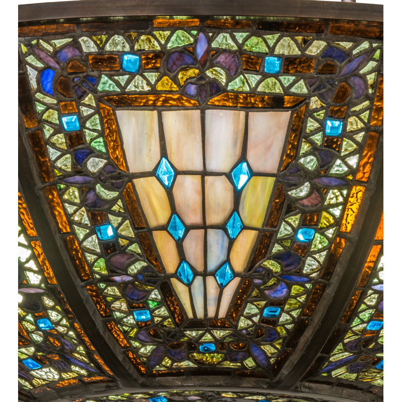 Luminaire suspendu bol 4 lumières Fleur-de-lis