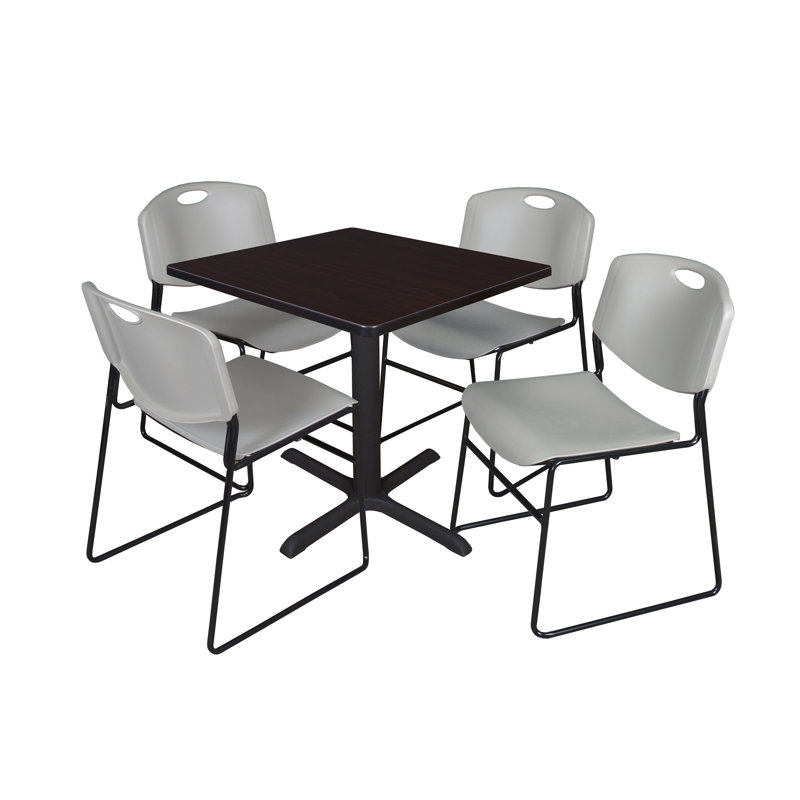 Table de salle à manger Neyland Cain, Érable, 29" H x 30" L x 30" W, Grey